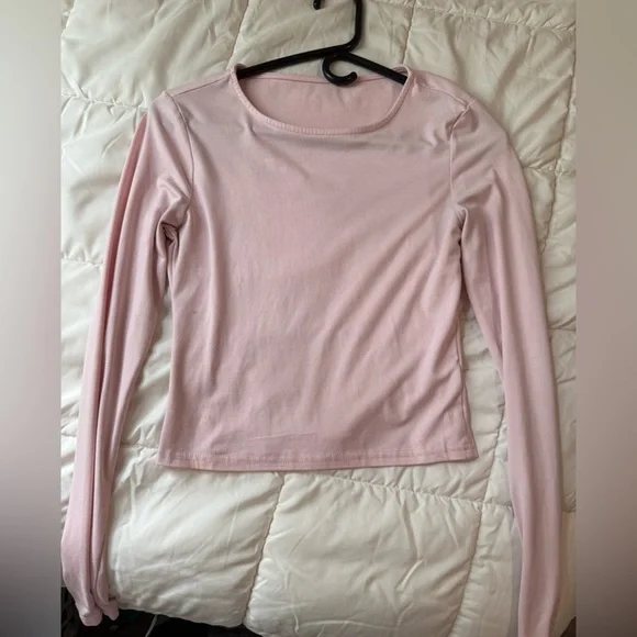 Light Pink Long Sleeve Top - Picture 2 of 2